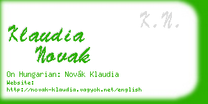 klaudia novak business card
