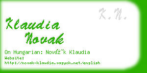 klaudia novak business card